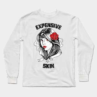 Expensive Skin Girl With A Rose Tattoo Lover Long Sleeve T-Shirt